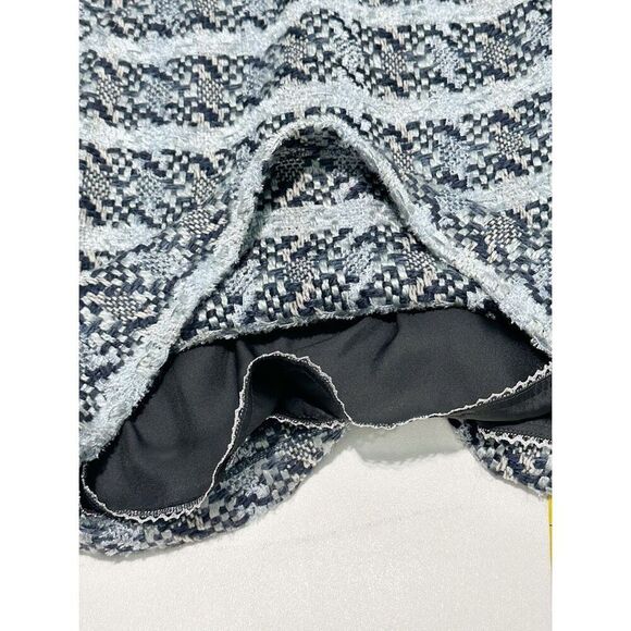 Moulinette Soeurs Women's Tweed Sleeveless Mini Dress Two-Tone Blue Black Size 2 - Picture 8 of 13